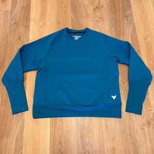 Korsa Running Pullover Crewneck Sweater Teal Size XL